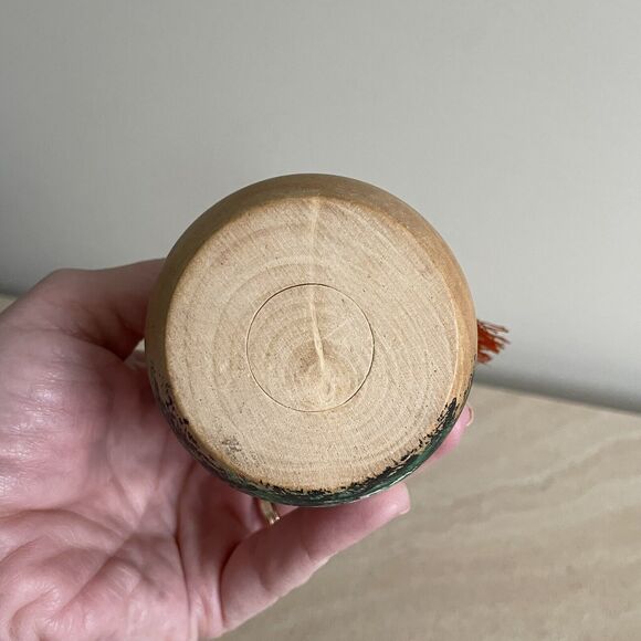 Hand Painted Wooden Japanese Kokeshi Doll 7” Tall Eiffel Tower Scene - Picture 10 of 10